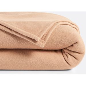 LA REDOUTE INTERIEURS - Fleece Deken - Beige - 100% Polyester