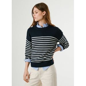 PEPE JEANS - CARLINA - Gestreepte Trui - Blauw - Katoen