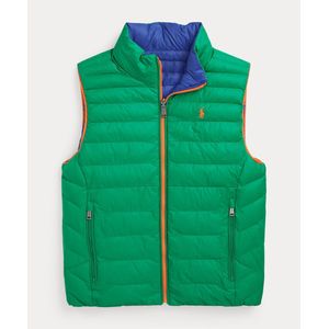 Omkeerbare bodywarmer POLO RALPH LAUREN. Nylon/polyamide materiaal. Maten M. Groen kleur