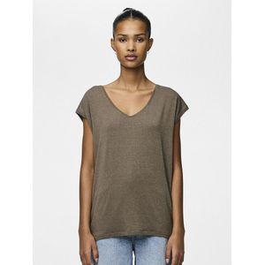 T-shirt met glanzend effect PIECES. Viscose materiaal. Maten L. Beige kleur