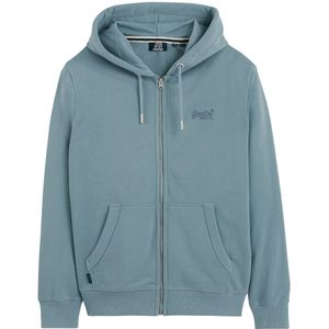 Zip-up Hoodie SUPERDRY. Katoen materiaal. Maten XL. Blauw kleur