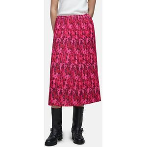 IKKS - Bedrukte Halflange Rok - Roze - Polyester