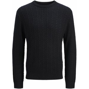 JACK & JONES - Trui - Blauw - Ronde Hals - 100% Wol