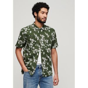 Hemd met bloemenprint SUPERDRY. Katoen materiaal. Maten S. Groen kleur
