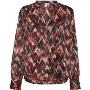 VERO MODA - Bedrukte Blouse - Rood - Polyester