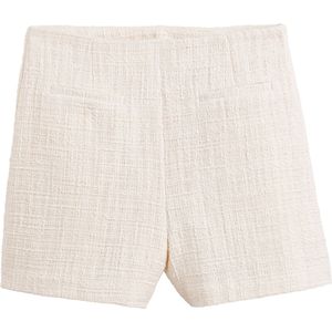 LA REDOUTE COLLECTIONS - Short in Tweed - Hoge Taille - Ivoor - Katoen