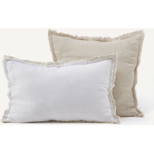 AM.PM. - Kussensloop - Gewassen Linnen - Naturel/Wit