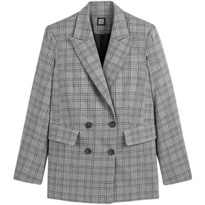 LA REDOUTE COLLECTIONS - Los Blazerjasje - Zwart - Polyester - Prince De Galles Ruiten