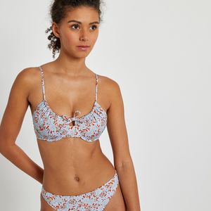 Balconnet bikini-BH, bloemenprint LA REDOUTE COLLECTIONS.  materiaal. Maten 90B FR - 75B EU. Multicolor kleur