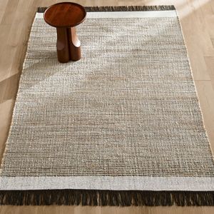 Vloerkleed in wol en katoen, plat geweven, Siptah AM.PM. Wol materiaal. Maten 160 x 230 cm. Beige kleur