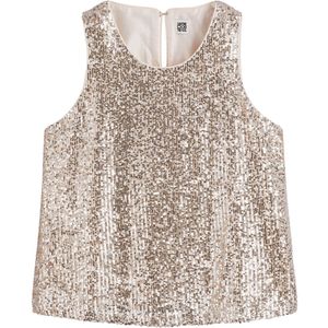 LA REDOUTE COLLECTIONS - Hemd - Goudkleur - Polyester - Mouwloos