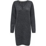 Onltammy - Midi-jurk - Gebreid - V-Hals - Lange Mouwen - Regular Fit