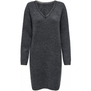 Onltammy - Midi-jurk - Gebreid - V-Hals - Lange Mouwen - Regular Fit