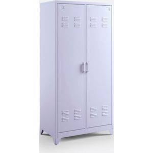 Hiba - Metalen Kast - Lavendel - 2 Deuren - Verstelbare Legplanken
