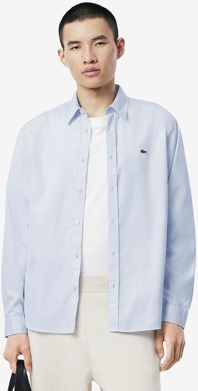 Lacoste, Heren, Overhemden, Blauw, Maat: M Katoen,