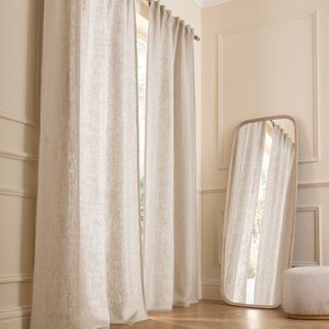 Cedal - Dikke Linnen Gordijn - Naturel - Verborgen Lussen - 140 x 260 cm