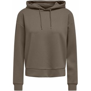 Hoodie, Lounge ONLY PLAY. Polyester materiaal. Maten XS. Kastanje kleur