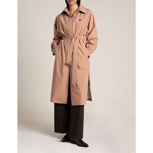 Pantete Heren trenchcoat met dubbele rij knopen oversized casual windjack revers lange jas pluche overjas. Khaki
