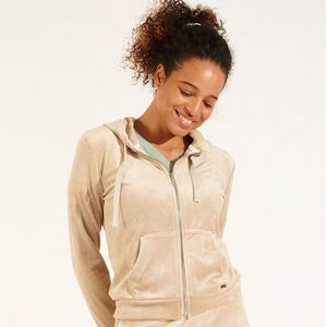 BANANA MOON - Fresco Sealake - Vest - Beige - Fluweel met Rits en Kap