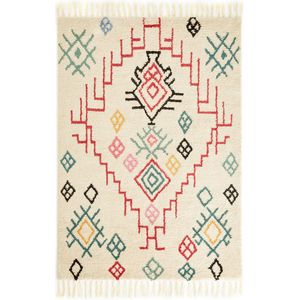 Vloerkleed in wol, berber stijl, Adza LA REDOUTE INTERIEURS. Wol materiaal. Maten 160 x 230 cm. Multicolor kleur