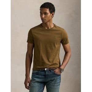 T-shirt custom slim POLO RALPH LAUREN. Katoen materiaal. Maten M. Kastanje kleur