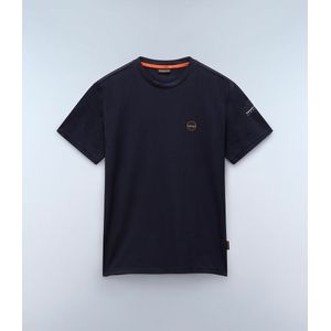 NAPAPIJRI - T-shirt - Marineblauw - Katoen - Korte Mouwen