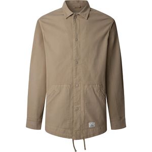 Pepe Jeans - PM308855 - Overhemd - Beige - Lange Mouwen - Duurzaam Katoen