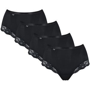 SLOGGI - Slip Romance - Set van 4 - Zwart - Katoen
