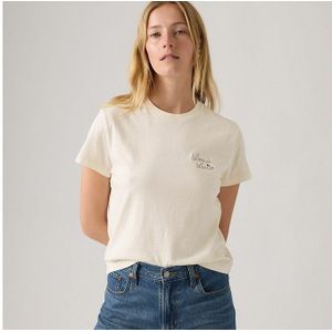 Levi's T-shirt - LOVE IN LEVI'S EGRET - Katoen - Korte Mouwen