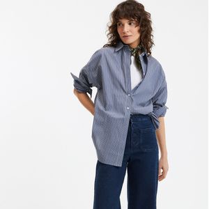 La Redoute Collections - Apolline - Gestreept Los Hemd - Donkerblauw - Katoen