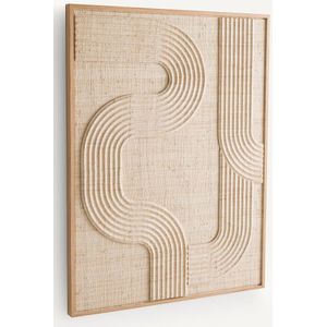 Telaga AM.PM. Muurdecoratie - Geweven Palmbladeren - Beige - Bamboevezel