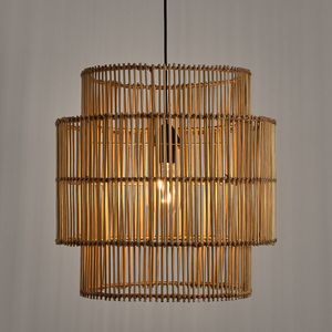 Hanglamp in bamboe, Ø46 cm, Haya LA REDOUTE INTERIEURS. Bamboe materiaal. Maten één maat. Beige kleur