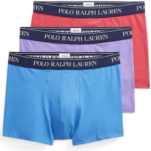 Set van 3 effen boxershorts POLO RALPH LAUREN. Katoen materiaal. Maten XL. Blauw kleur