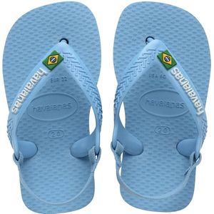 Teenslippers Baby Brasil Logo II HAVAIANAS. Rubber materiaal. Maten 25/26. Blauw kleur