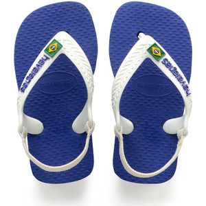 Teenslippers Baby Brasil Logo II HAVAIANAS. Rubber materiaal. Maten 23/24. Blauw kleur
