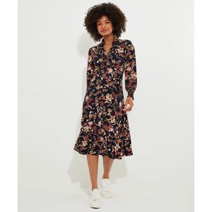 Midi jurk met bloemen JOE BROWNS. Viscose materiaal. Maten 38 FR - 36 EU. Blauw kleur