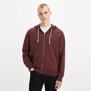 Zip-up hoodie New Original LEVI'S. Katoen materiaal. Maten M. Kastanje kleur