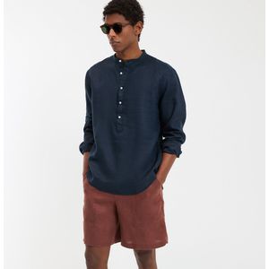 LA REDOUTE COLLECTIONS - Linnen Overhemd - Marineblauw - 100% Linnen