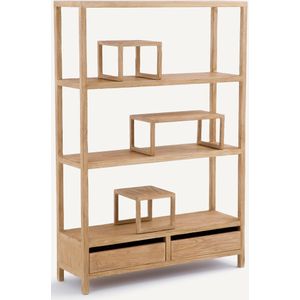 Alcove - Boekenkast - Naturel - Gerecycled Iepenhout