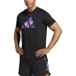 T-shirt voor training adidas Performance. Polyester materiaal. Maten S. Zwart kleur