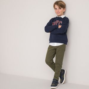 Rechte broek LA REDOUTE COLLECTIONS. Katoen materiaal. Maten 6 jaar - 114 cm. Groen kleur