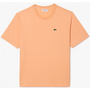 T-shirt met ronde hals LACOSTE. Katoen materiaal. Maten 42 FR - 40 EU. Oranje kleur