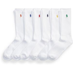 Polo Ralph Lauren - Sokken - Set van 6 Paar - Effen Design - Contrasterende Merkstitching