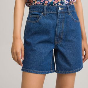 Short in denim van bio katoen LA REDOUTE COLLECTIONS. Denim materiaal. Maten 34 FR - 32 EU. Blauw kleur