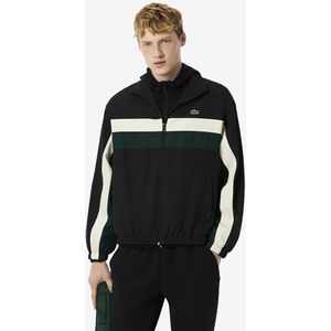Trainingvest colorblock LACOSTE. Polyester materiaal. Maten 48 FR - 48 EU. Zwart kleur