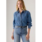 Levi's - Teodora Western - Overhemd - Blauw - Lange Mouwen - Lyocell
