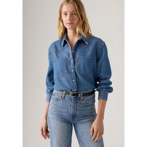 Levi's - Teodora Western - Overhemd - Blauw - Lange Mouwen - Lyocell