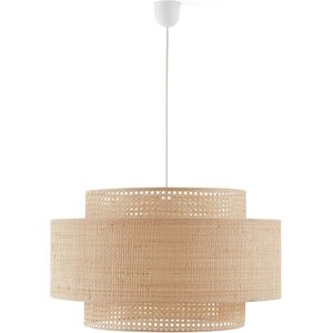 Hanglamp / Dubbele lampenkap Ø60 cm, Dolkie LA REDOUTE INTERIEURS. Rotan materiaal. Maten één maat. Beige kleur