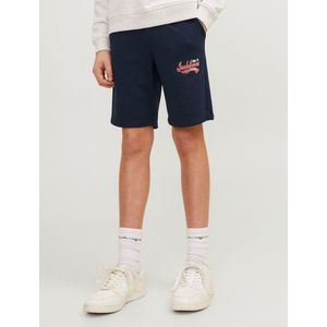 JACK & JONES JUNIOR Sweatshort JPSTLOGO met Logo Donkerblauw