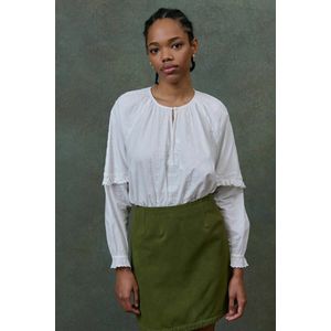 Louise Misha - IRISANE - Geborduurde Blouse - Wit - Katoen